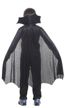 将图片加载到图库查看器，New fashion Children&#39;s Boys Girls Halloween Cosplay Costume Long Sleeve Top + Pants + Cloak Vampire Performance Costume 3pcs/set
