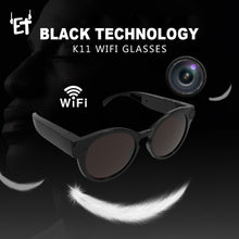 将图片加载到图库查看器，ET K11 HD Wifi Smart Camera Glasses Wearable Mini Digital Video Camera Recorder 1080P FHD Portable Sports Sunglasses Camera
