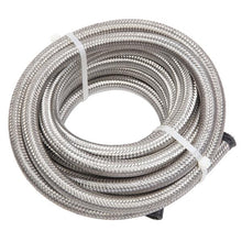 将图片加载到图库查看器，6AN 20-Foot Universal Silver Fuel Hose   10 Red and Blue Connectors
