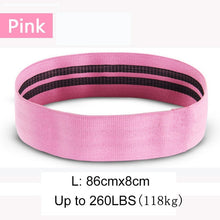 将图片加载到图库查看器，Anti Slip Resistance Bands Home Fitness Loop Pilates Hip Circle Booty Elastic Training Rubber Cotton Workout Yoga Belt Exercise
