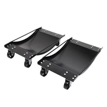 将图片加载到图库查看器，2-Piece 3.5&quot; Auto Car Wheels Dolly Set Black
