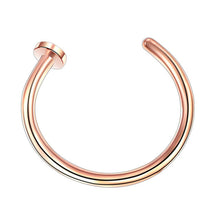 将图片加载到图库查看器，Fake Piercing Jewelry Hoop Nose-Ring Oreja Stainless-Steel 1pcs U-Shaped
