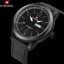 将图片加载到图库查看器，NAVIFORCE Men&#39;s Sports Military Quartz Watch Nylon Strap

