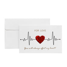 将图片加载到图库查看器，Solid Red Heart Greeting Card with Envelopes Romantic Letter I Love You Forever
