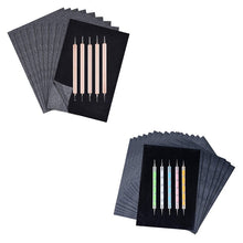 将图片加载到图库查看器，test 200 Sheets Graphite Paper Black Carbon Transfer (8.5 x 11.5 Inch)Tracing Paper with 5 PCS Styluses
