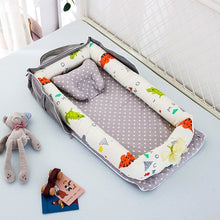 将图片加载到图库查看器，Portable Newborn Baby Crib Nest Bed for Baby Boys Girls Travel Infant Cotton Cradle Crib Baby Sleeping Set
