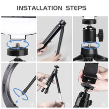 将图片加载到图库查看器，10 &quot; Ring Light Camera Tripod Mini Camera Holder Slip Clip Set
