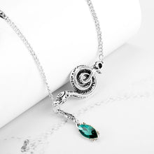 将图片加载到图库查看器，Movie Necklaces Snake Symbol Pendant Necklaces Voldemort Theme Jewelry Cute Enamel Gifts for Party Trinket Slytherin School
