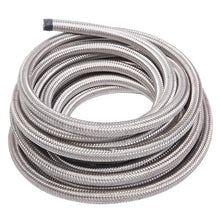 将图片加载到图库查看器，6AN 20-Foot Universal Silver Fuel Hose   10 Red and Blue Connectors
