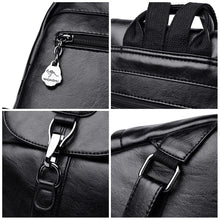 将图片加载到图库查看器，Multifunction Women Leather Backpack For Lady School Bag Shoulder Sac A Dos Travel Back pack Rucksacks
