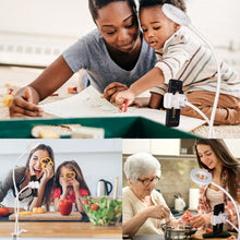 将图片加载到图库查看器，Photo Studio Selfie LED Ring Light with Cell Phone Mobile Holder for Youtube Live Stream Makeup Camera Lamp for iPhone Android
