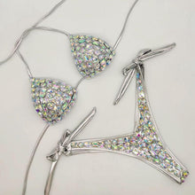 将图片加载到图库查看器，2020 venus vacation new style diamond bikini set bandage open swimwear push up rhinestone bling stones swimsuit sexy women swim
