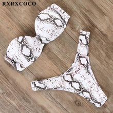 将图片加载到图库查看器，RXRXCOCO Bikini Women Sexy Push Up Swimsuit 2019 Bandeau Beach Wear Brazilian Bikini Set Swimwear Bathing Suit Swimming Suits
