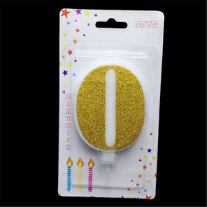 1 Pcs Extra Large Pink Glitter Digital Candle Happy Birthday Cake Decoration Princess Confession 520 Boy Girl Number 0-9