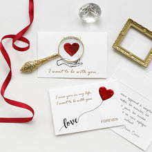将图片加载到图库查看器，Solid Red Heart Greeting Card with Envelopes Romantic Letter I Love You Forever
