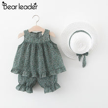 将图片加载到图库查看器，Bear Leader Girls Clothing Sets 2020 New Fashion Girls Summer Striped Clothes Outfits T-Shirt and Pants Kid Casual Clothing 2 6Y
