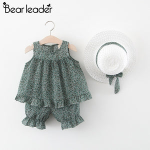 Bear Leader Girls Clothing Sets 2020 New Fashion Girls Summer Striped Clothes Outfits T-Shirt and Pants Kid Casual Clothing 2 6Y