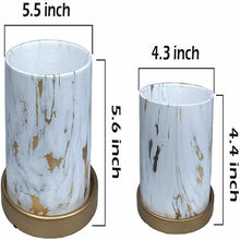 将图片加载到图库查看器，Ceramic flowerpot with drain hole and tray, marble pattern, ceramic flowerpot with drain hole, for meat plants / plants / flowers
