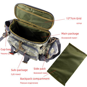 ali-spider-Multifunctional Waterproof Fishing Bag Outdoor Sports Waist Pack Fishing Lures Gear Storage Bag Single Crossbody Bags X448