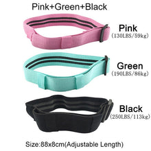 将图片加载到图库查看器，Anti Slip Resistance Bands Home Fitness Loop Pilates Hip Circle Booty Elastic Training Rubber Cotton Workout Yoga Belt Exercise
