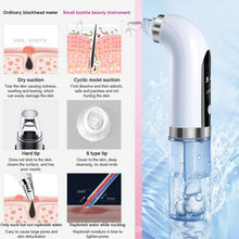 将图片加载到图库查看器，Electric Small Bubble Blackhead Remover USB Rechargeable Water Cycle Pore Acne Pimple Removal Vacuum Suction Facial Cleaner Tool
