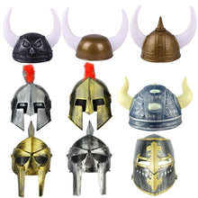 将图片加载到图库查看器，2020 Creative Holiday Halloween Ball Supplies Horn Hats Pirates Viking Hats Roman Soldiers Hats Samurai Hats Soldier Helmets
