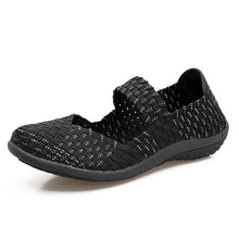 将图片加载到图库查看器，New Women Breathable Fitness Mary Jane Shoes Soft Woven Walking Sneakers Lightweight Yoga Shoes
