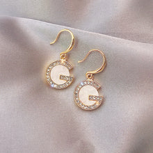 将图片加载到图库查看器，Luxury Brand Long Chain Letter G Hanging Earrings For Women Crystal Big Dangle Earring Wedding Jewelry Statement pendientes 2020
