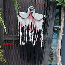 将图片加载到图库查看器，2M Big Devil Horror Halloween Hanging Ghosts Skull Skeleton Halloween Decorations Haunted House Bar Club Halloween Scary Ghosts
