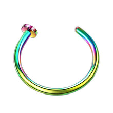 将图片加载到图库查看器，Fake Piercing Jewelry Hoop Nose-Ring Oreja Stainless-Steel 1pcs U-Shaped
