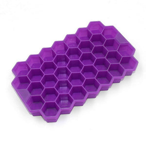 Cavity Ice Cube Tray Honeycomb Ice Cube Mold Food Grade Flexible Silicone Ice Molds for Whiskey Cocktail