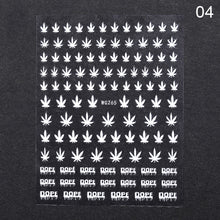 将图片加载到图库查看器，Nail Art New Large 3D Maple Leaf Sticker DIY 6-color Laser Bronzing Nail Decal

