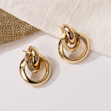 将图片加载到图库查看器，New Fashion Gold Color Metal Drop Earrings Stainless Steel Simple Knot Twist Earrings For Women Statement Jewelry 2020 Pendiente
