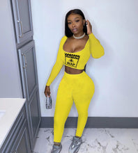 将图片加载到图库查看器，QYQ Skittles Candy Booty Two Piece Set Women Top And Pants Cute Bodycon Leggings Sport Plus Size Snack Fruity Gusher Long Sleeve
