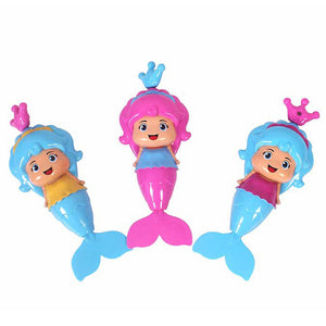 Bath Tub Fun Swimming Baby Bath Toy Mermaid Wind Up Floating Water Toy For Kids