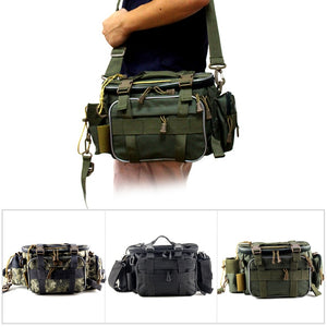 ali-spider-Multifunctional Waterproof Fishing Bag Outdoor Sports Waist Pack Fishing Lures Gear Storage Bag Single Crossbody Bags X448