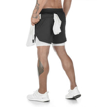 将图片加载到图库查看器，2020 Summer Running Shorts Men 2 in 1 Sports Jogging Fitness Shorts Training Quick Dry Mens Gym Men Shorts Sport gym Short Pants
