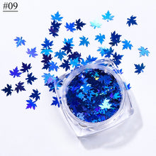 将图片加载到图库查看器，1 Box Maple Leaves Nail Art Sequins Holographic Glitter Flakes Paillette Chameleon Stickers For Nails Autumn Design Decor SA1528
