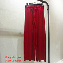 将图片加载到图库查看器，Soft Comfort Women Pants 2020 New High Waist Casual Summer Slacks Pants Women Ice Silk Ankle-Length Long Trousers Female Slacks

