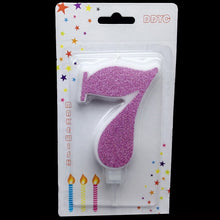 将图片加载到图库查看器，1 Pcs Extra Large Pink Glitter Digital Candle Happy Birthday Cake Decoration Princess Confession 520 Boy Girl Number 0-9
