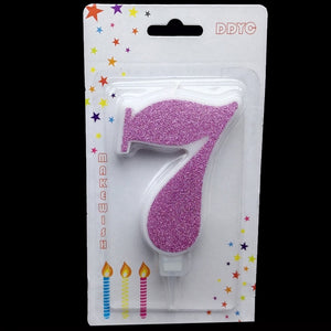 1 Pcs Extra Large Pink Glitter Digital Candle Happy Birthday Cake Decoration Princess Confession 520 Boy Girl Number 0-9