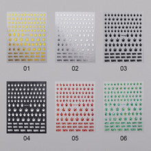 将图片加载到图库查看器，Nail Art New Large 3D Maple Leaf Sticker DIY 6-color Laser Bronzing Nail Decal
