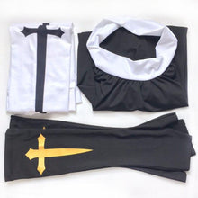 将图片加载到图库查看器，Easter Sexy Nun Costume Adult Women Halloween Cosplay Fancy Girl Sister Party With Stockings Hoodie
