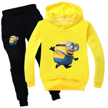 将图片加载到图库查看器，Fall Winter Halloween Outfits for Girls Minions Kawaii Children Clothing Set Cotton Christmas Thanksgiving  Boys Clothes
