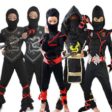 将图片加载到图库查看器，Halloween Party Children Naruto Jumpsuit Warrior Anime Cosplay Costume Kid Masquerade Ninja Akatsuki Sasuke Martial Arts Uniform
