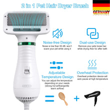 将图片加载到图库查看器，2-In-1 Portable Dog Dryer Dog Hair Dryer And Comb Brush Pet Grooming Cat Hair Comb Dog Fur Blower Low Noise
