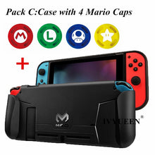 将图片加载到图库查看器，Sarah wong IVYUEEN for Nintend Switch Console TPU Protective Grips Cover Case Stores 4 Games for Switch Controller Shock-Absorption
