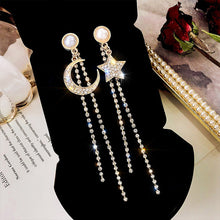 将图片加载到图库查看器，Luxury Brand Long Chain Letter G Hanging Earrings For Women Crystal Big Dangle Earring Wedding Jewelry Statement pendientes 2020
