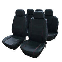 将图片加载到图库查看器，9pcs General Seasons 5 Seats Car Seat Covers Set Gray &amp; Black
