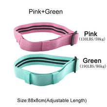 将图片加载到图库查看器，Anti Slip Resistance Bands Home Fitness Loop Pilates Hip Circle Booty Elastic Training Rubber Cotton Workout Yoga Belt Exercise
